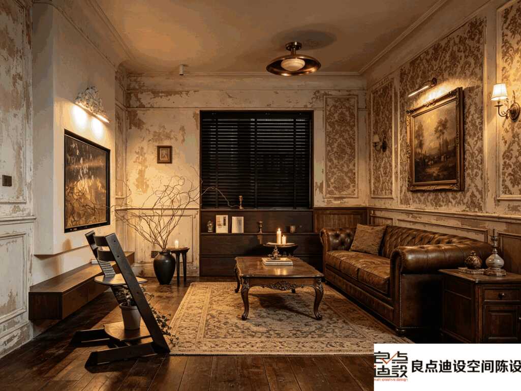 两居室软装设计|用美式复古风把小窝装成氛围感豪宅✨